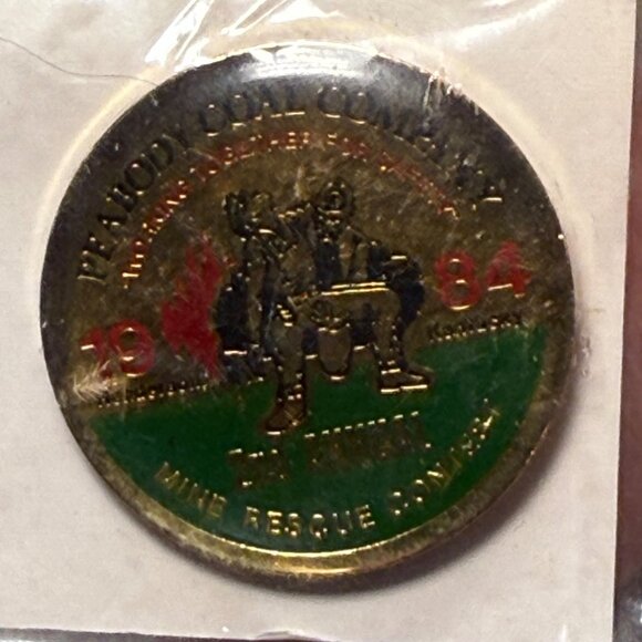 Vintage Peabody Coal Company Mine Rescue Contest Collectible Pins Set Of 3 - Picture 3 of 6